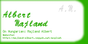 albert majland business card